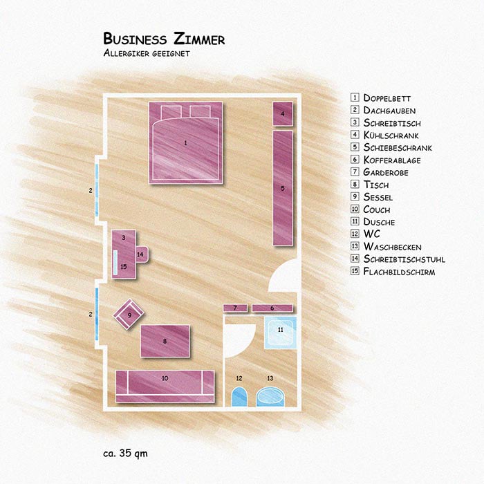 Hotelzimmer Komfortzimmer Junior Suite, Allergiker geeignet - alle Infos